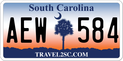 SC license plate AEW584