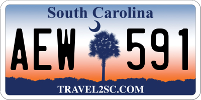 SC license plate AEW591