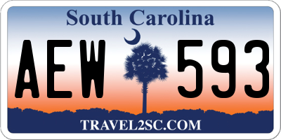 SC license plate AEW593