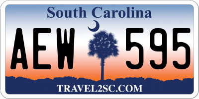 SC license plate AEW595