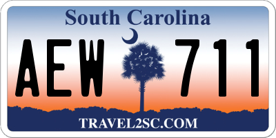 SC license plate AEW711