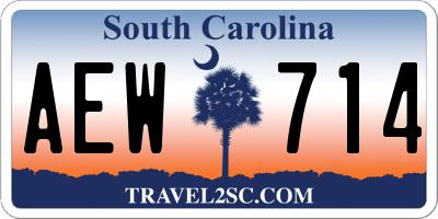 SC license plate AEW714