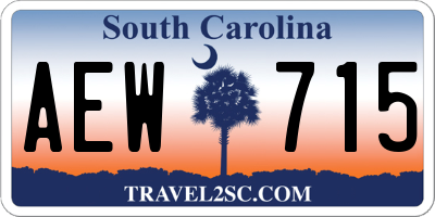 SC license plate AEW715