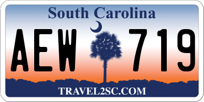 SC license plate AEW719