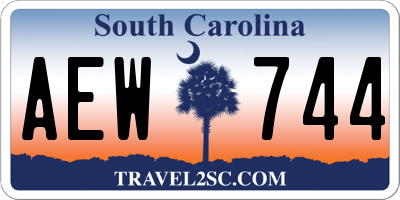 SC license plate AEW744