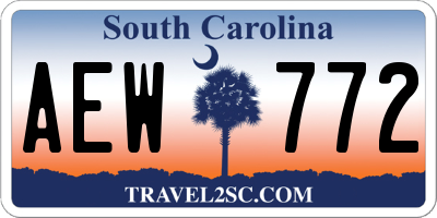 SC license plate AEW772