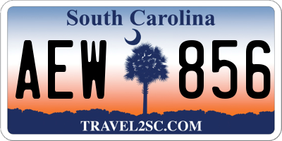 SC license plate AEW856