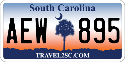 SC license plate AEW895
