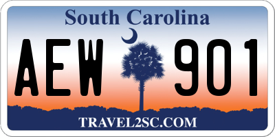 SC license plate AEW901