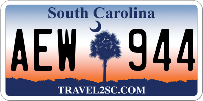 SC license plate AEW944