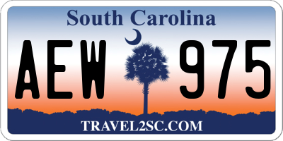 SC license plate AEW975