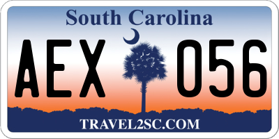 SC license plate AEX056