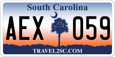 SC license plate AEX059