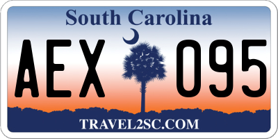 SC license plate AEX095