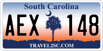 SC license plate AEX148