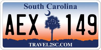 SC license plate AEX149