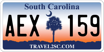 SC license plate AEX159