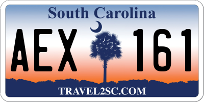 SC license plate AEX161