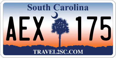 SC license plate AEX175