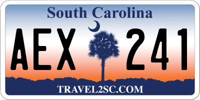 SC license plate AEX241