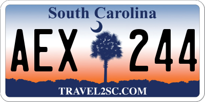 SC license plate AEX244