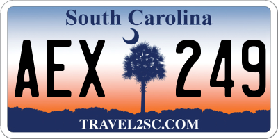 SC license plate AEX249
