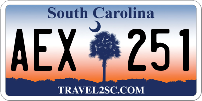 SC license plate AEX251