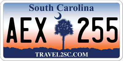 SC license plate AEX255