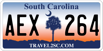 SC license plate AEX264