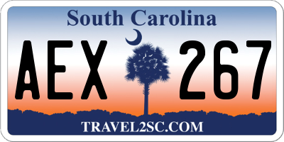 SC license plate AEX267