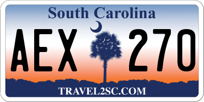 SC license plate AEX270