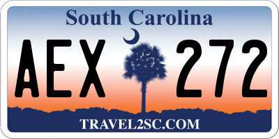 SC license plate AEX272