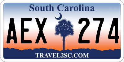 SC license plate AEX274