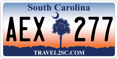 SC license plate AEX277