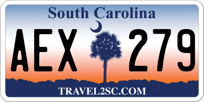 SC license plate AEX279