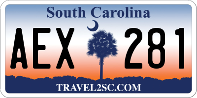 SC license plate AEX281