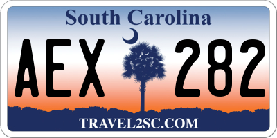 SC license plate AEX282