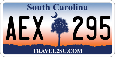 SC license plate AEX295