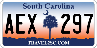 SC license plate AEX297