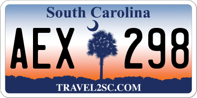 SC license plate AEX298