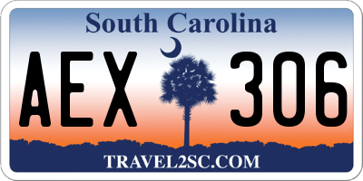 SC license plate AEX306