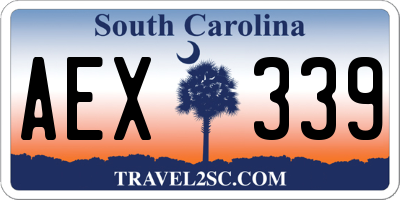 SC license plate AEX339