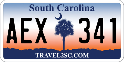 SC license plate AEX341