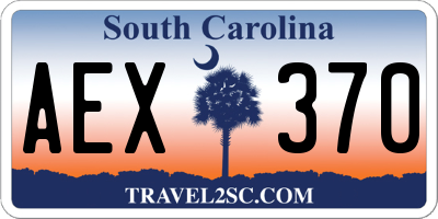 SC license plate AEX370