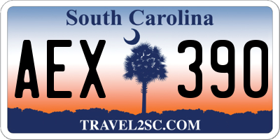 SC license plate AEX390