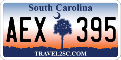 SC license plate AEX395