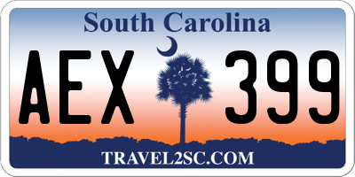 SC license plate AEX399