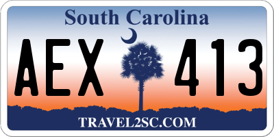 SC license plate AEX413