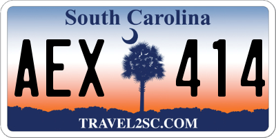 SC license plate AEX414
