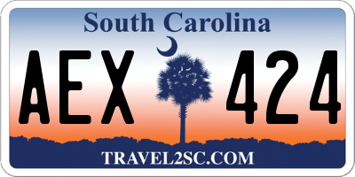 SC license plate AEX424